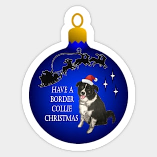 Have A Border Collie Christmas Sticker